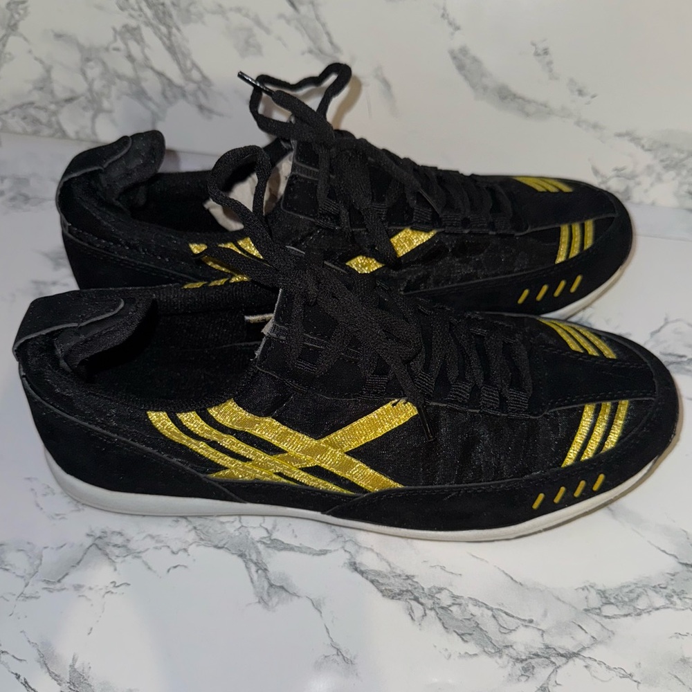Avon Black and Gold Sneaker Espadrilles - Picture 4 of 9